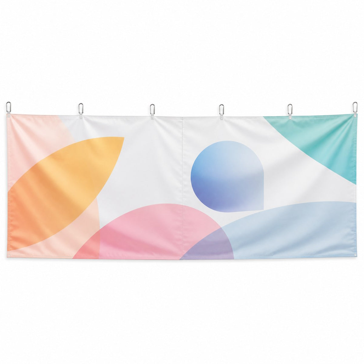 Hochwertiger Stoff-Banner, 4/0-farbig bedruckt, inkl. Karabiner