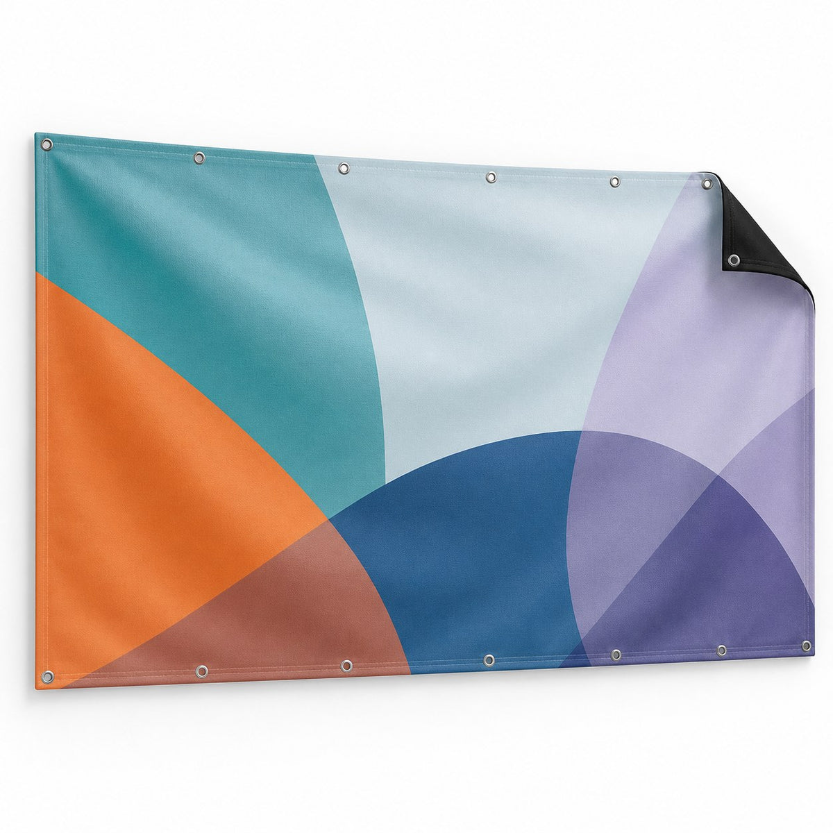 Hochwertiges Textilbanner Blockout, 4/0-farbig bedruckt, Ösen im Abstand von 50 cm oben und unten