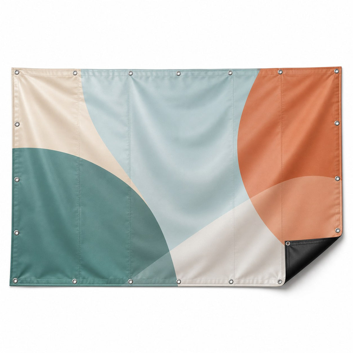 Hochwertiges Textilbanner Blockout, 4/0-farbig bedruckt, Ösen im Abstand von 50 cm rundum