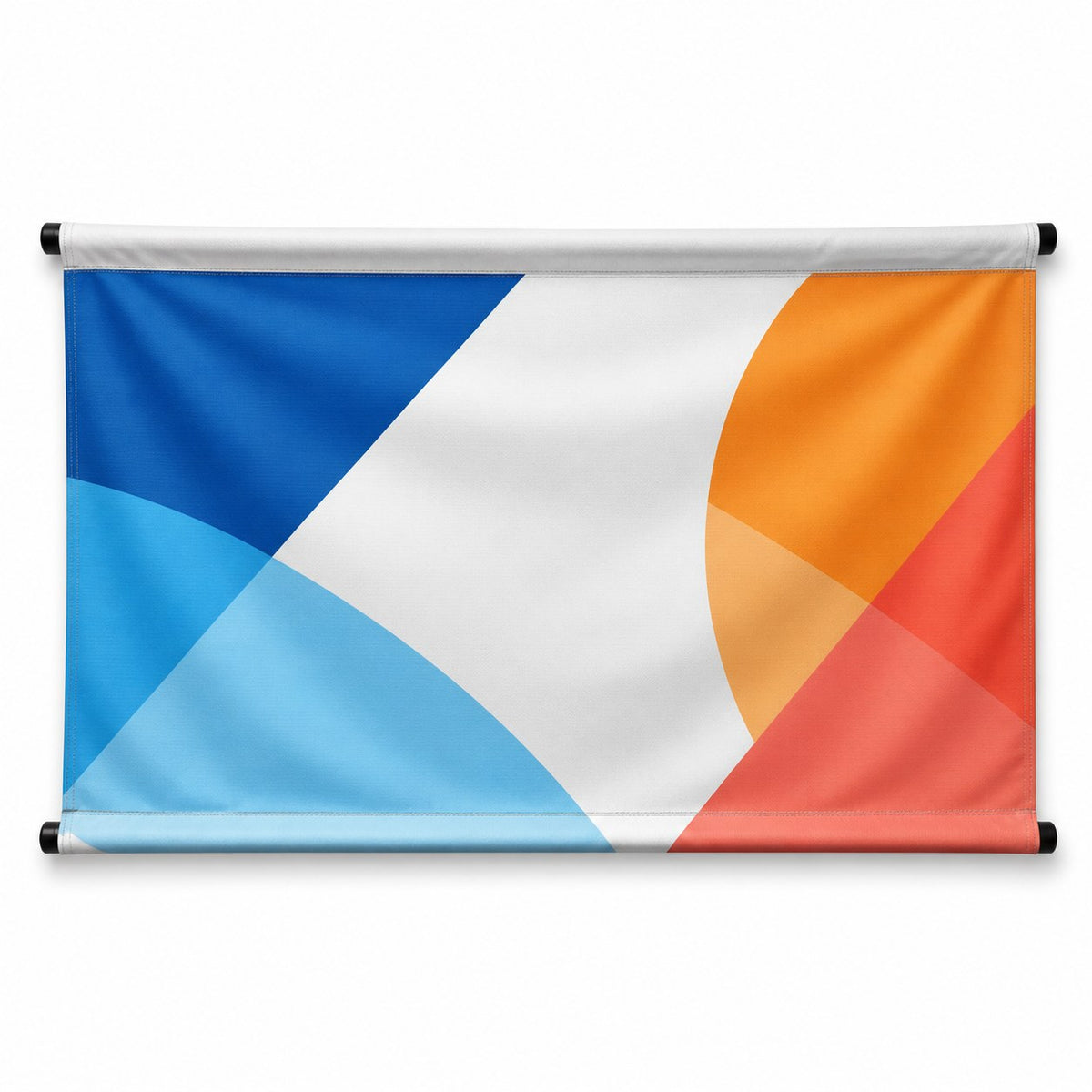 Hochwertiges Textilbanner Blockout, 4/0-farbig bedruckt, Hohlsaum oben und unten (Durchmesser Hohlsaum 3,0 cm)