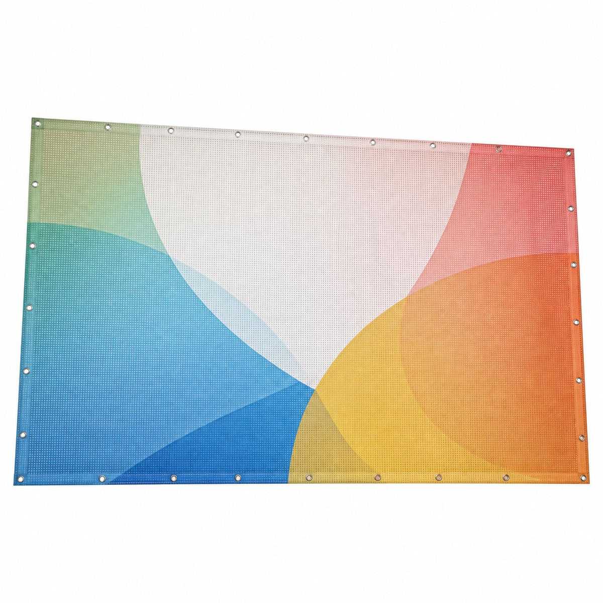 Baugerüstbanner mit Ösen im Abstand von 50 cm rundum