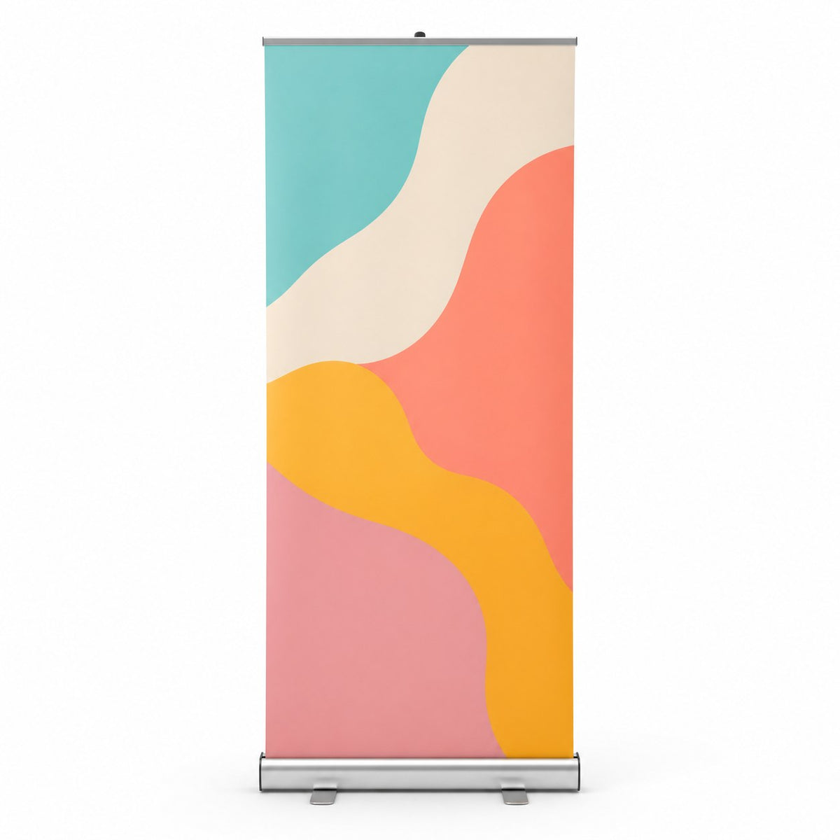 Roll-Up Bannerdisplay (PVC-frei) mit Motiv WIR BLEIBEN ZU HAUSE 85 cm x 200 cm, inklusive Druck und Versand