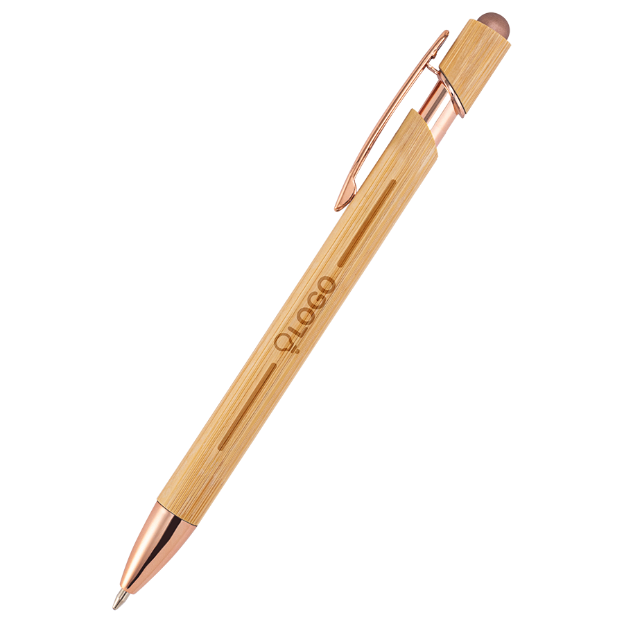 Bambus-Touchpen-Kugelschreiber Style, Lasergravur (bedruckbar)