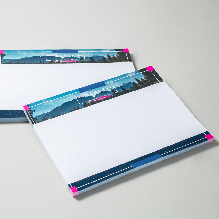 Block mit Leimbindung DIN A6 quer, 200 Blatt (bedruckbar)