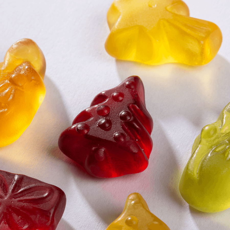 Fruchtgummi-Tütchen 10 g (Form: Weihnachten), einseitig farbig (bedruckbar)