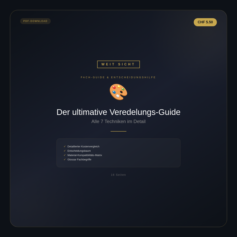 Der ultimative Veredelungs-Guide: Alle 7 Techniken im Detail – bedruckbar/besticktbar bei weitsicht.swiss