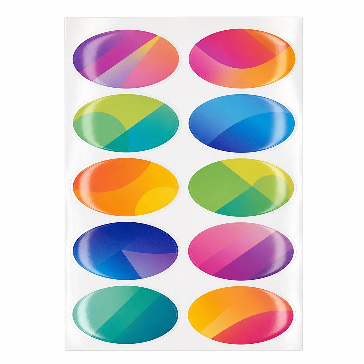 Aufkleber oval 9,5 cm x 14,5 cm