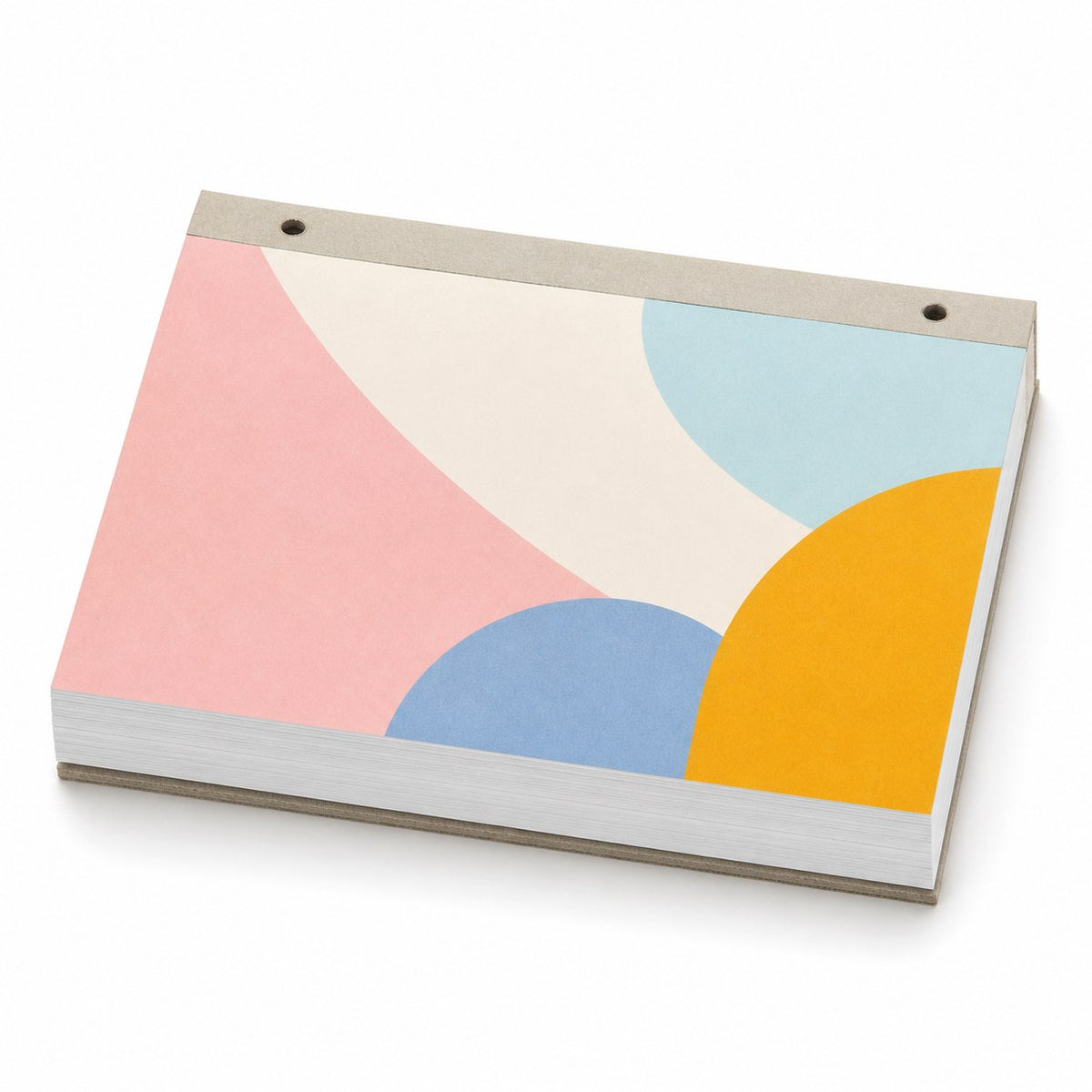 Block mit Leimbindung, DIN A7 quer, 100 Blatt, 5/0 farbig einseitig bedruckt (CMYK 4-farbig + 1 Sonderfarbe HKS oder Pantone)
