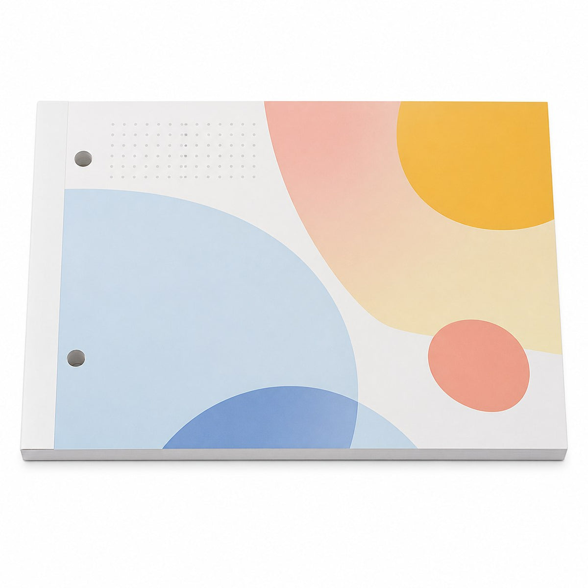 Block mit Leimbindung, DIN A6 quer, 25 Blatt, 5/0 farbig einseitig bedruckt (CMYK 4-farbig + 1 Sonderfarbe HKS oder Pantone)