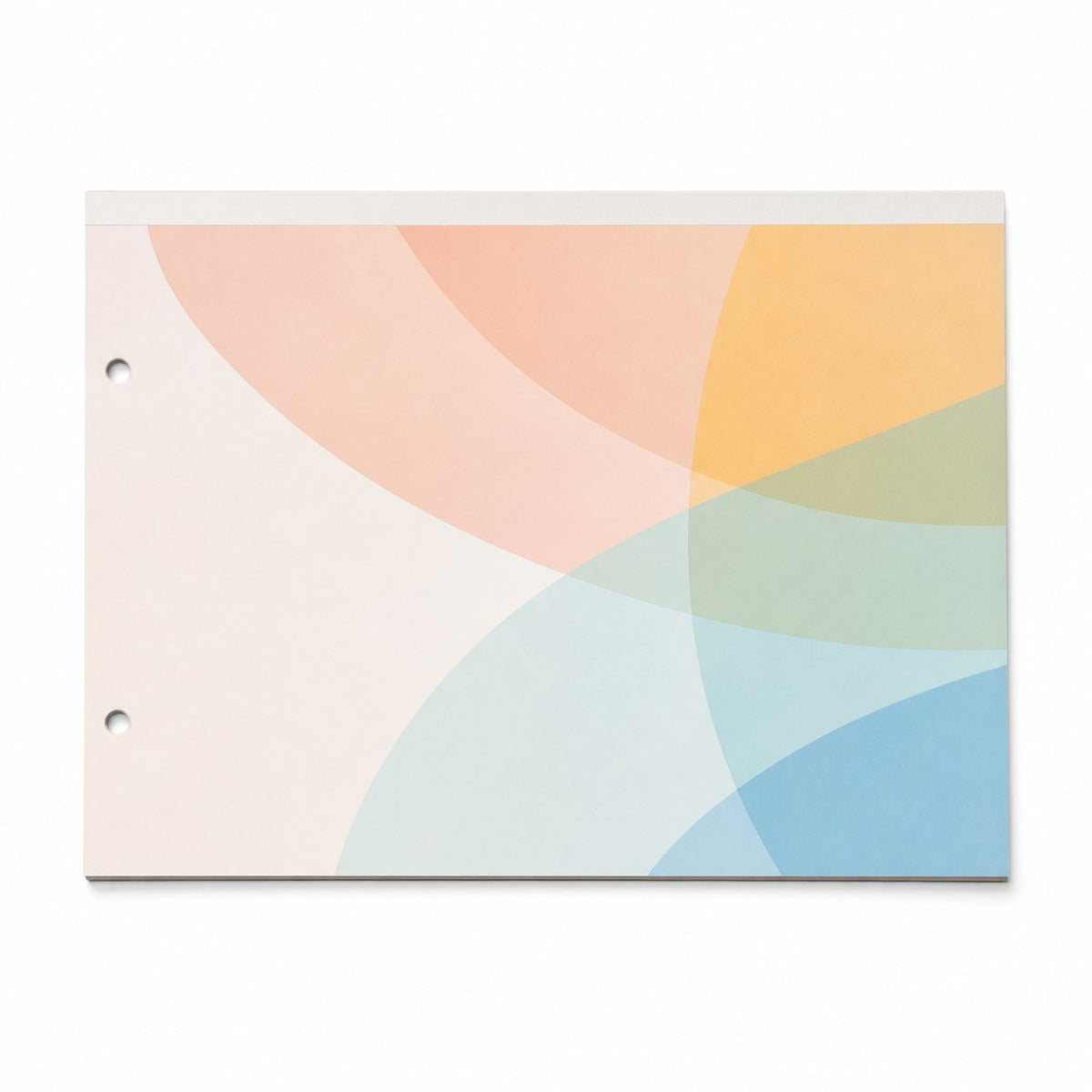 Block mit Leimbindung, DIN A5 quer, 10 Blatt, 4/4 farbig beidseitig bedruckt