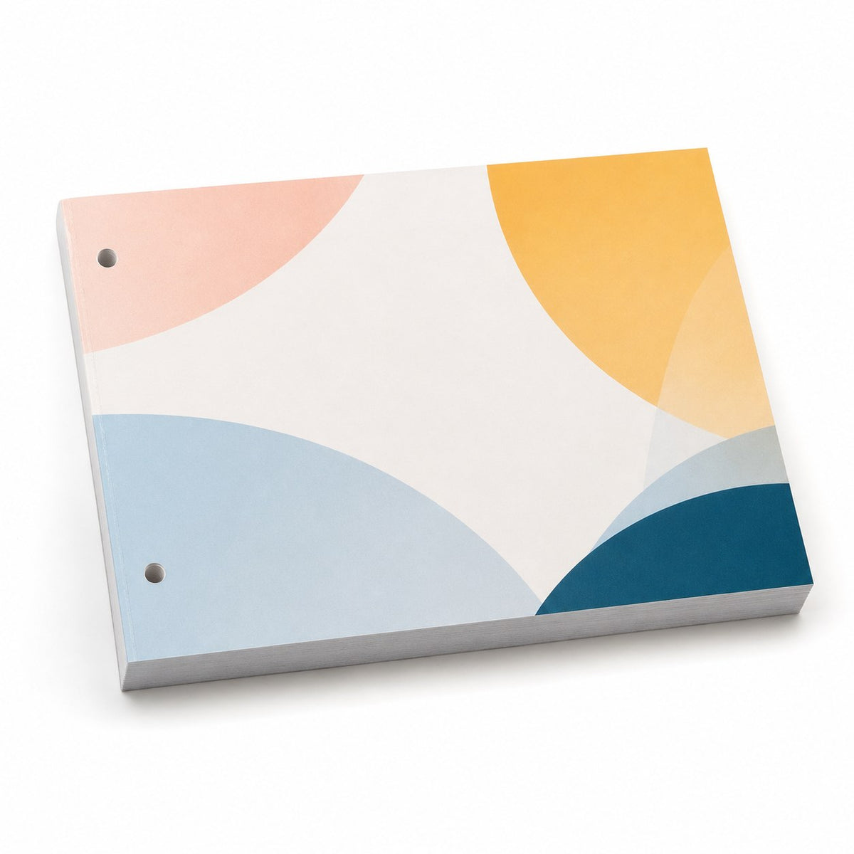 Block mit Leimbindung, DIN A5 quer, 200 Blatt, 5/0 farbig einseitig bedruckt (CMYK 4-farbig + 1 Sonderfarbe HKS oder Pantone)