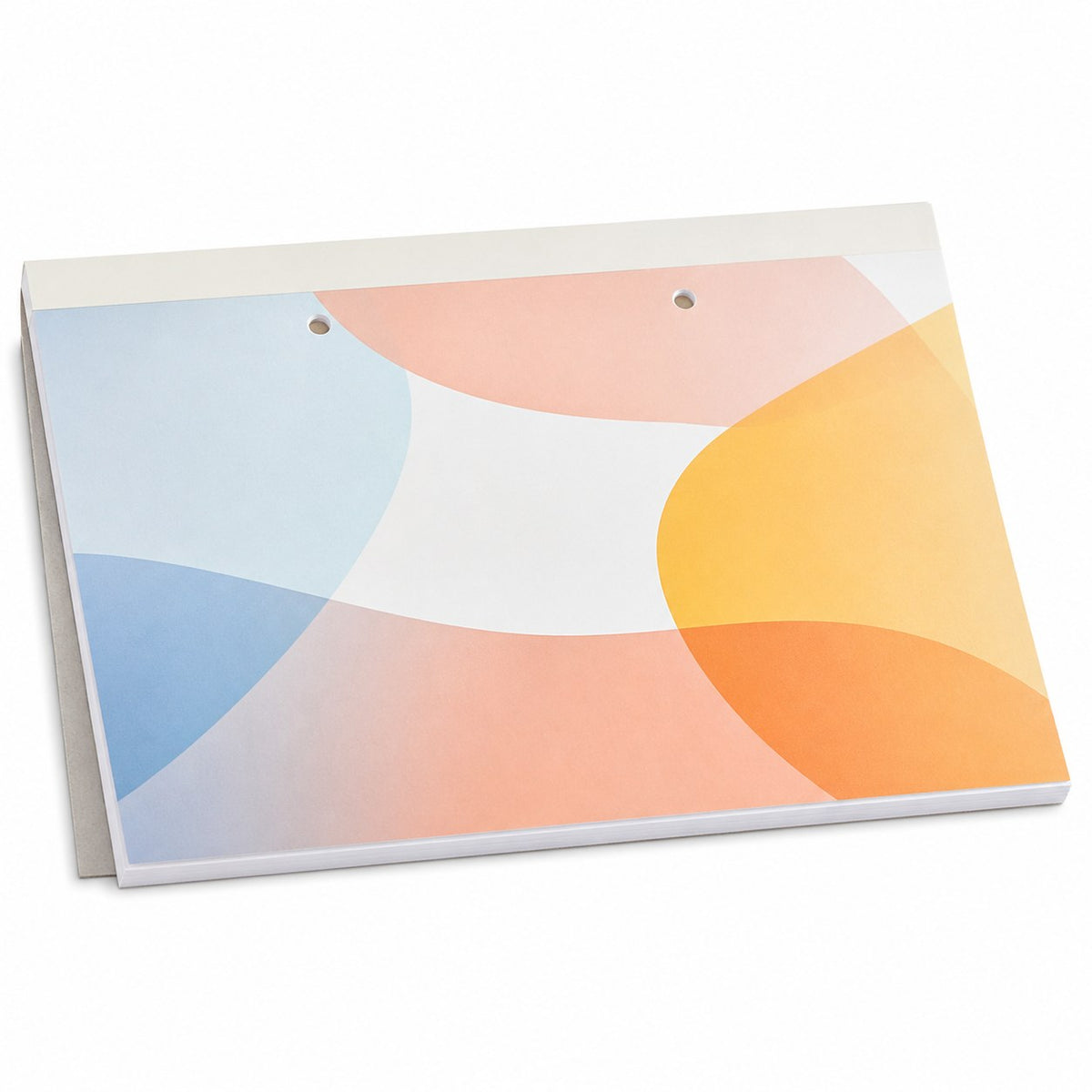 Block mit Leimbindung, DIN A4 quer, 25 Blatt, 5/0 farbig einseitig bedruckt (CMYK 4-farbig + 1 Sonderfarbe HKS oder Pantone)