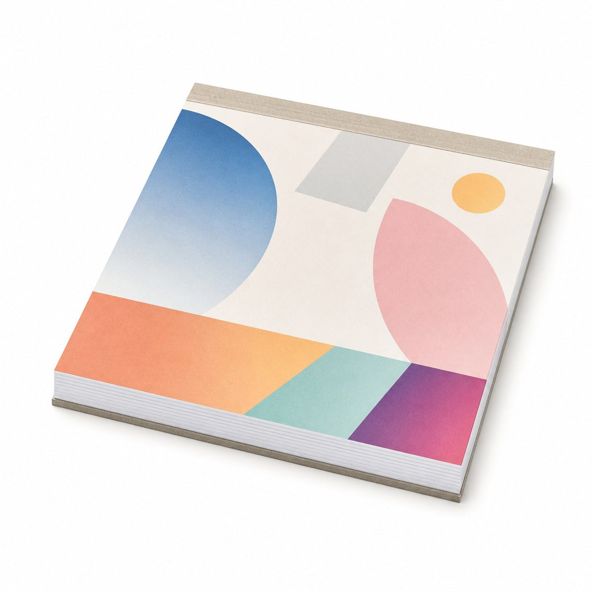 Block mit Leimbindung, 14,8 cm x 14,8 cm, 100 Blatt, 5/0 farbig einseitig bedruckt (CMYK 4-farbig + 1 Sonderfarbe HKS oder Pantone)