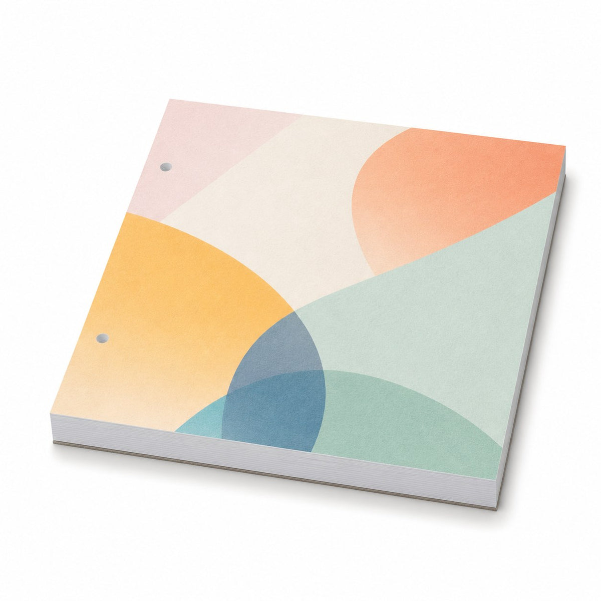 Block mit Leimbindung, 21,0 cm x 21,0 cm, 100 Blatt, 5/0 farbig einseitig bedruckt (CMYK 4-farbig + 1 Sonderfarbe HKS oder Pantone)
