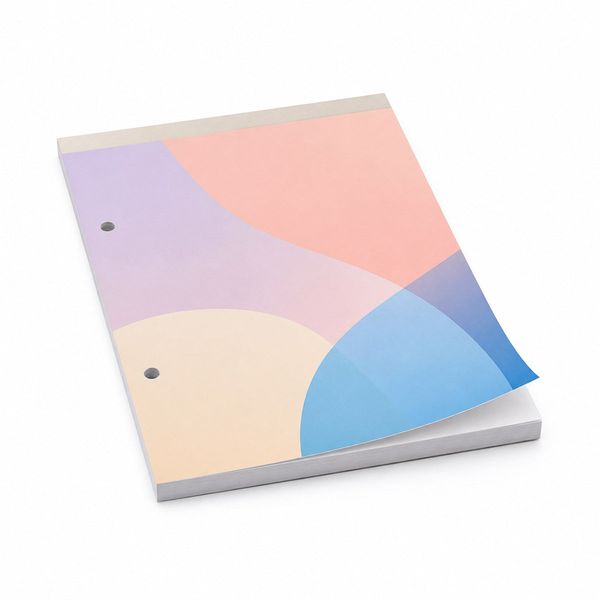 Block mit Leimbindung und Deckblatt, DIN A6, 25 Blatt, 5/0 farbig einseitig bedruckt (CMYK 4-farbig + 1 Sonderfarbe HKS oder Pantone)