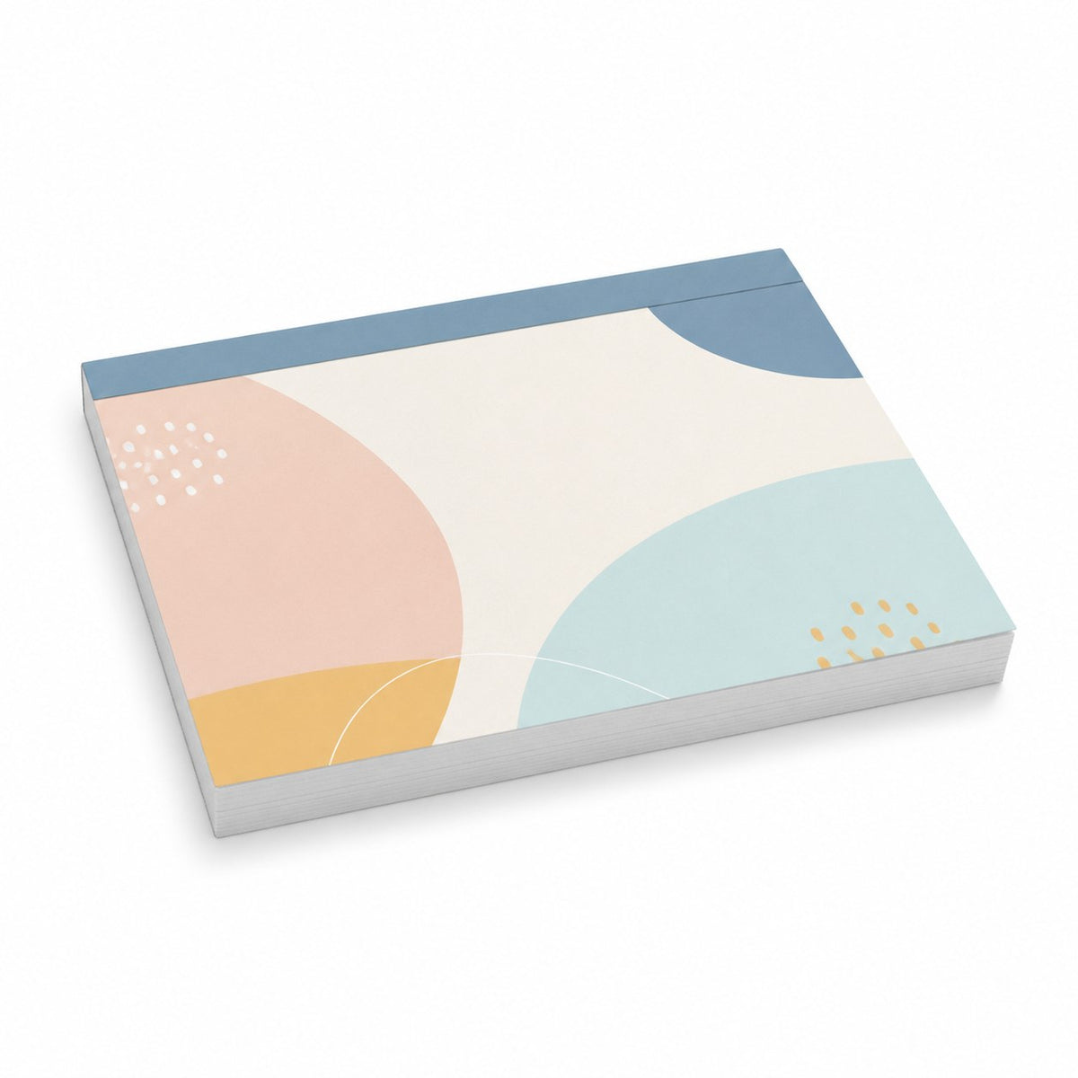 Block mit Leimbindung und Deckblatt, DIN A6 quer, 50 Blatt, 4/0 farbig einseitig bedruckt