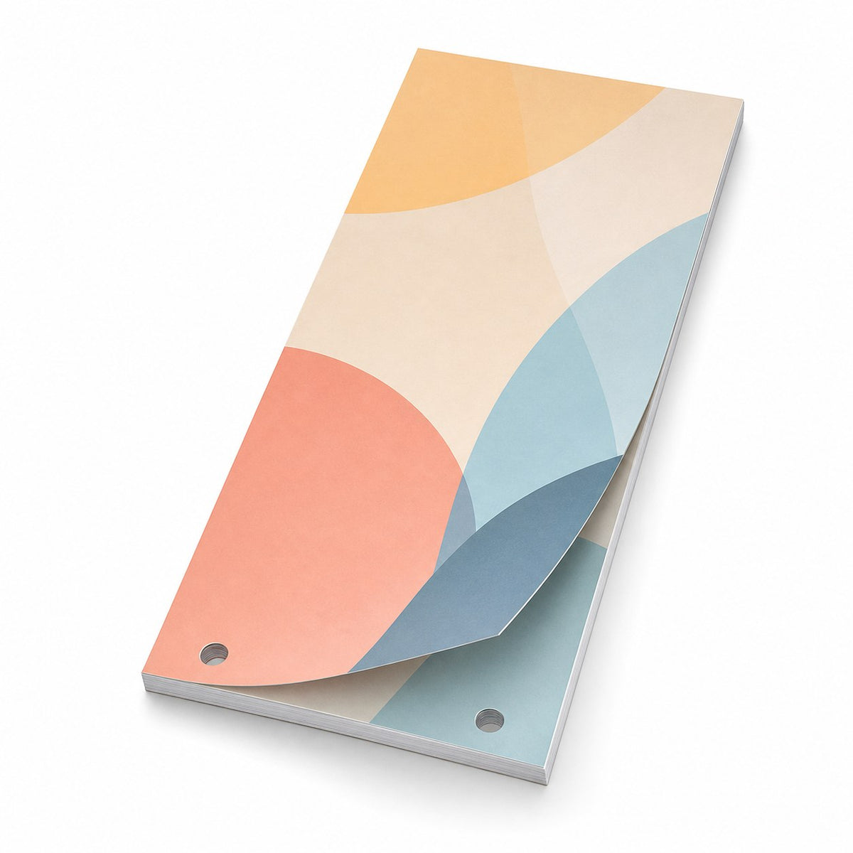 Block mit Leimbindung und Deckblatt, DIN lang, 10 Blatt, 4/4 farbig beidseitig bedruckt