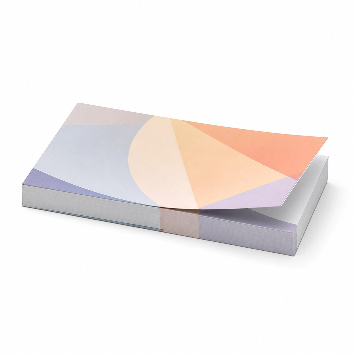 Block mit Leimbindung und Deckblatt, DIN lang quer, 200 Blatt, 4/4 farbig beidseitig bedruckt