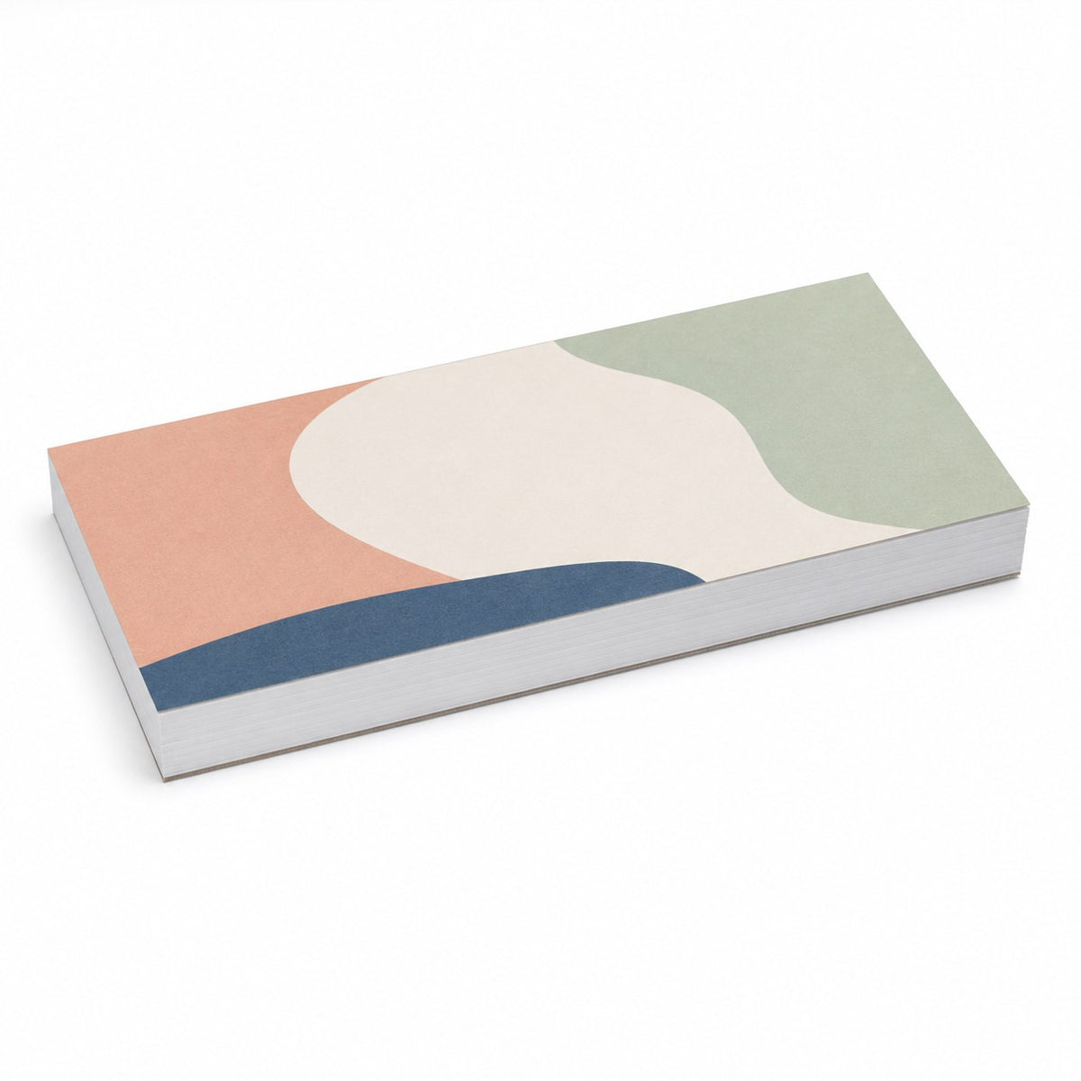 Block mit Leimbindung und Deckblatt, DIN lang quer, 200 Blatt, 5/0 farbig einseitig bedruckt (CMYK 4-farbig + 1 Sonderfarbe HKS oder Pantone)