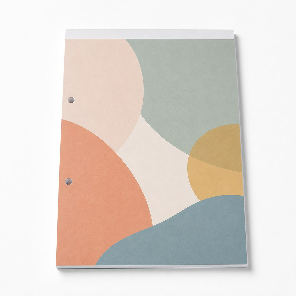 Block mit Leimbindung und Deckblatt, DIN A5, 10 Blatt, 5/0 farbig einseitig bedruckt (CMYK 4-farbig + 1 Sonderfarbe HKS oder Pantone)