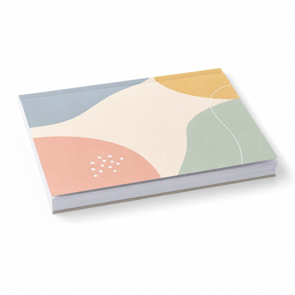 Block mit Leimbindung und Deckblatt, DIN A5 quer, 200 Blatt, 4/0 farbig einseitig bedruckt