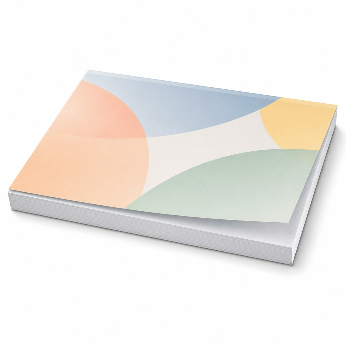 Block mit Leimbindung und Deckblatt, DIN A5 quer, 200 Blatt, 5/0 farbig einseitig bedruckt (CMYK 4-farbig + 1 Sonderfarbe HKS oder Pantone)