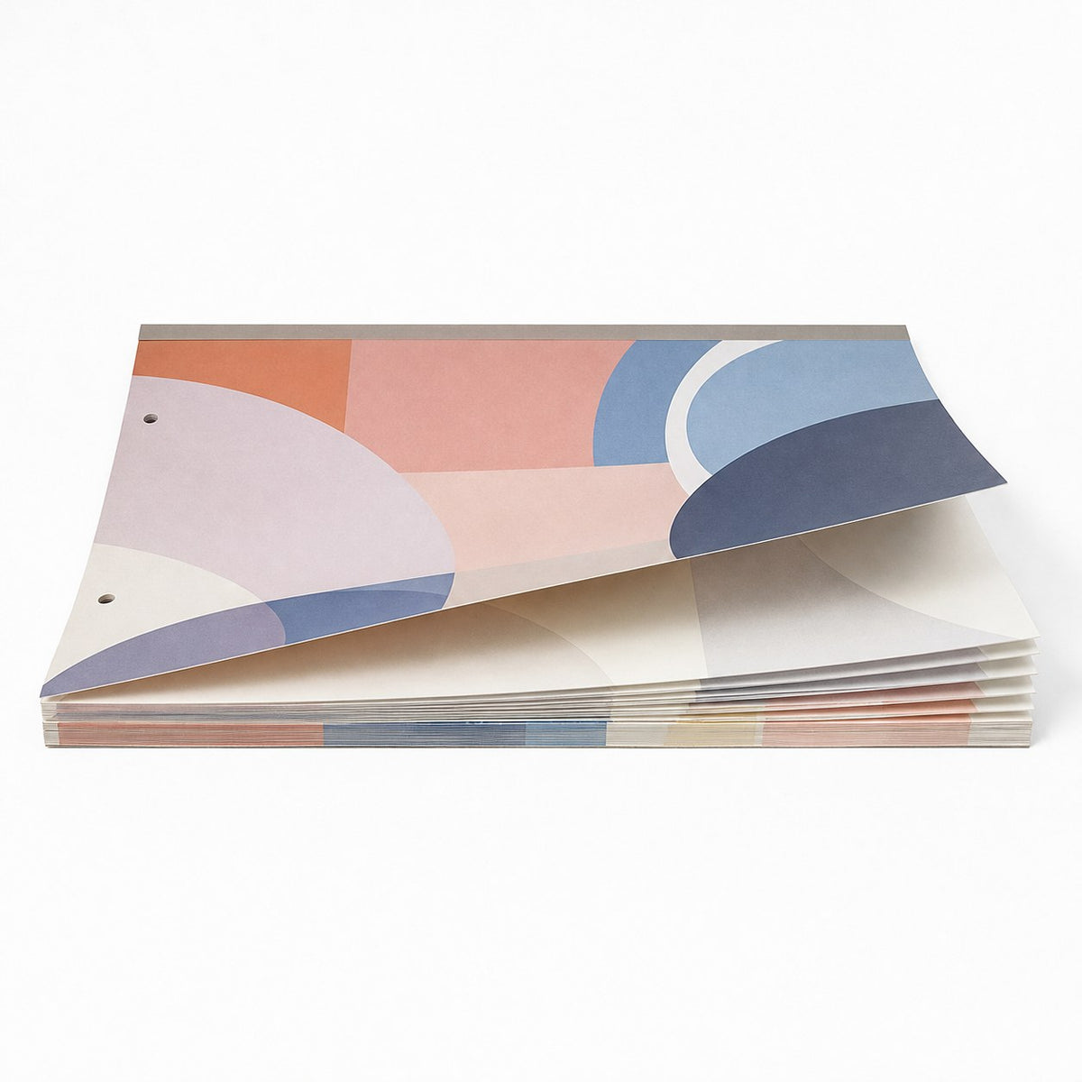 Block mit Leimbindung und Deckblatt, DIN A4 quer, 10 Blatt, 4/4 farbig beidseitig bedruckt