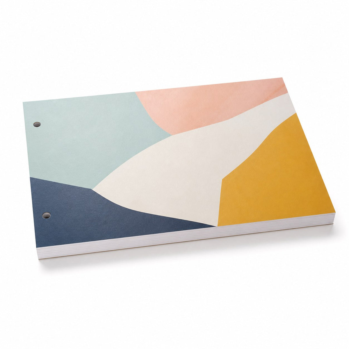 Block mit Leimbindung und Deckblatt, DIN A4 quer, 50 Blatt, 5/0 farbig einseitig bedruckt (CMYK 4-farbig + 1 Sonderfarbe HKS oder Pantone)