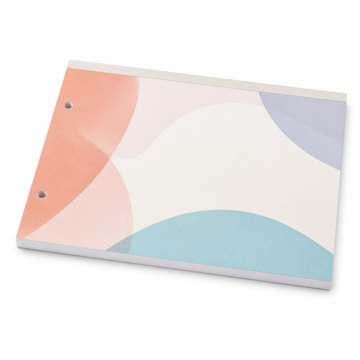 Block mit Leimbindung und Deckblatt, DIN A4 quer, 100 Blatt, 5/0 farbig einseitig bedruckt (CMYK 4-farbig + 1 Sonderfarbe HKS oder Pantone)