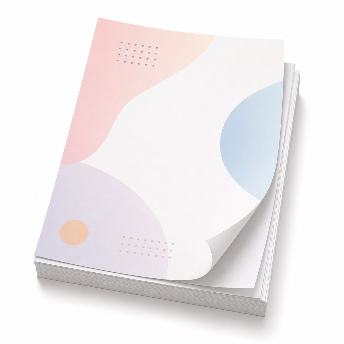 Briefpapier DIN A4, 6/0 farbig, (Vorderseite: farbig + 2 Sonderfarben HKS / Rückseite: unbedruckt)