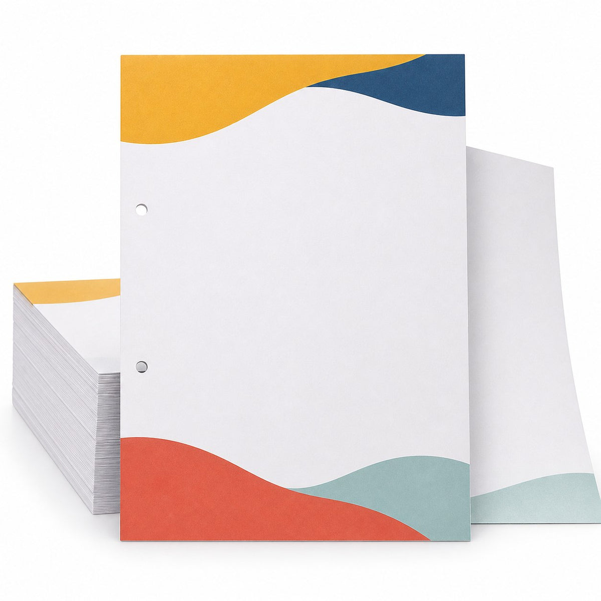 Briefpapier DIN A5, 3/1 farbig (Vorderseite: 3 Sonderfarben HKS / Rückseite: 1 Sonderfarbe HKS)
