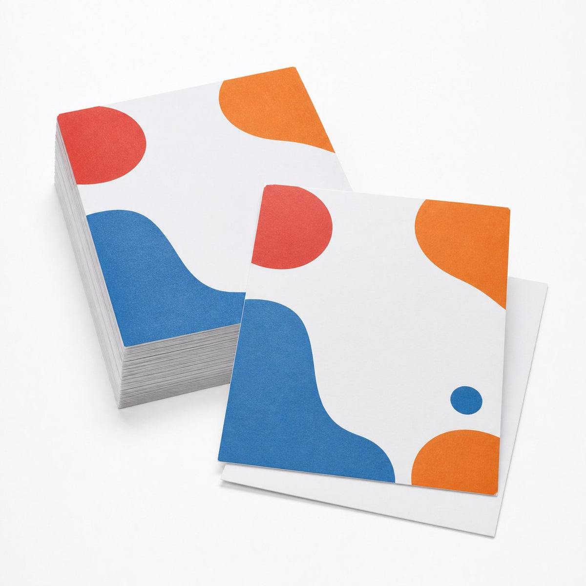 Briefpapier DIN A5, 3/0 farbig (Vorderseite: 3 Sonderfarben HKS / Rückseite: unbedruckt)