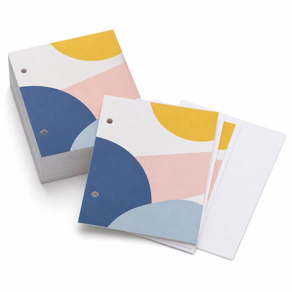 Briefpapier DIN A6, 4/0 farbig (Vorderseite: 4 Sonderfarben HKS / Rückseite: unbedruckt)