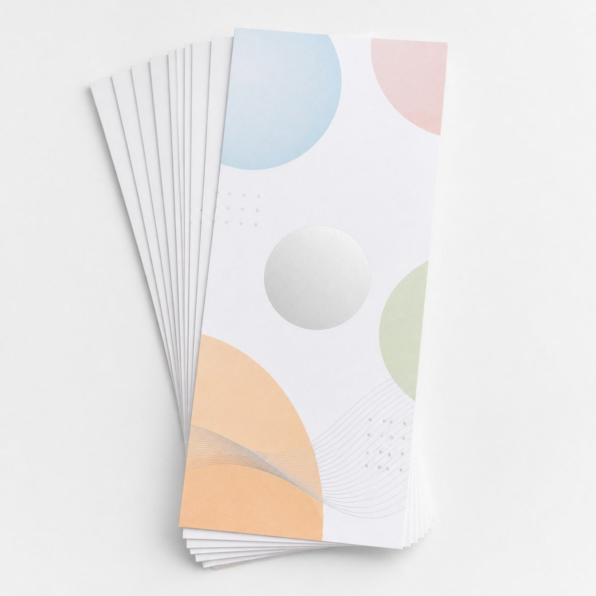 Briefpapier DIN lang, 5/0 farbig, (Vorderseite: CMYK 4-farbig + Silber-Farbe / Rückseite: unbedruckt)