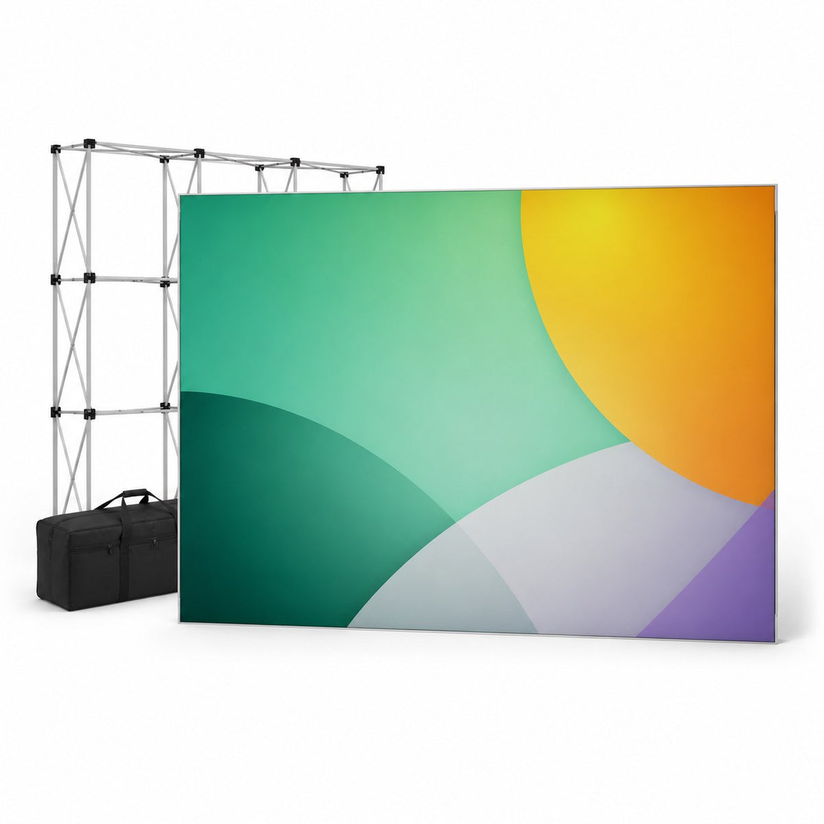 Hochwertige Greenscreen Wand mit Kedersystem inklusive Druck und Versand 5 x 3 gerade (Modell ab 2025)