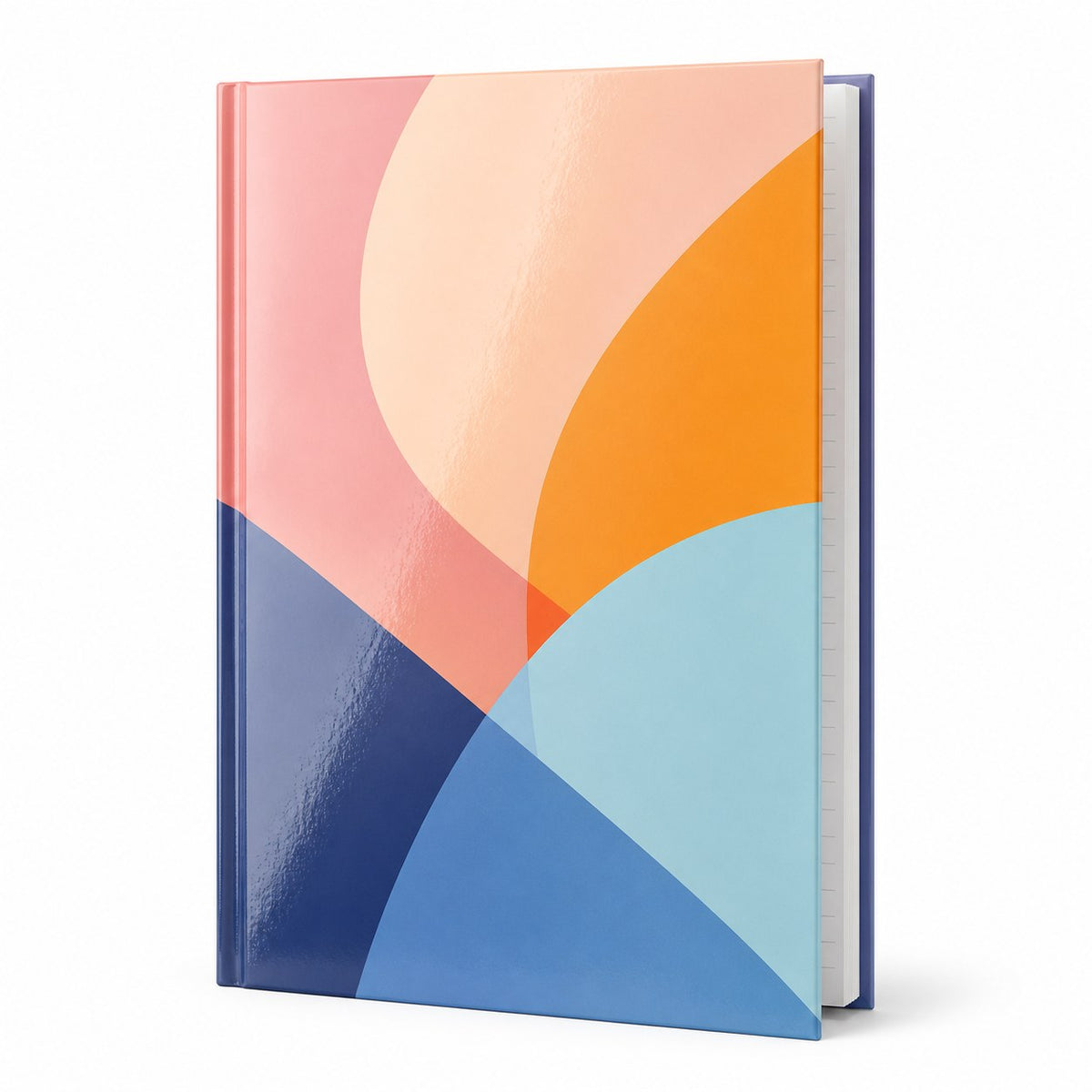 Notizbuch DIN A4 hoch, Umschlag: Hardcover 4/0-farbig, Inhalt: linierte Inhaltsseiten