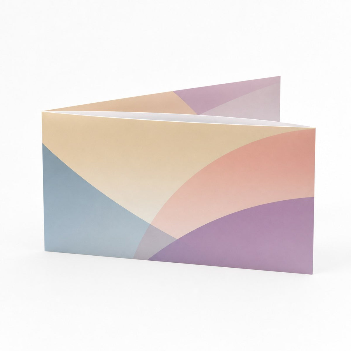 Faltblatt, gefalzt auf DIN lang quer (21,0 x 9,9 cm), horizontaler Mittelfalz, 4-seitig