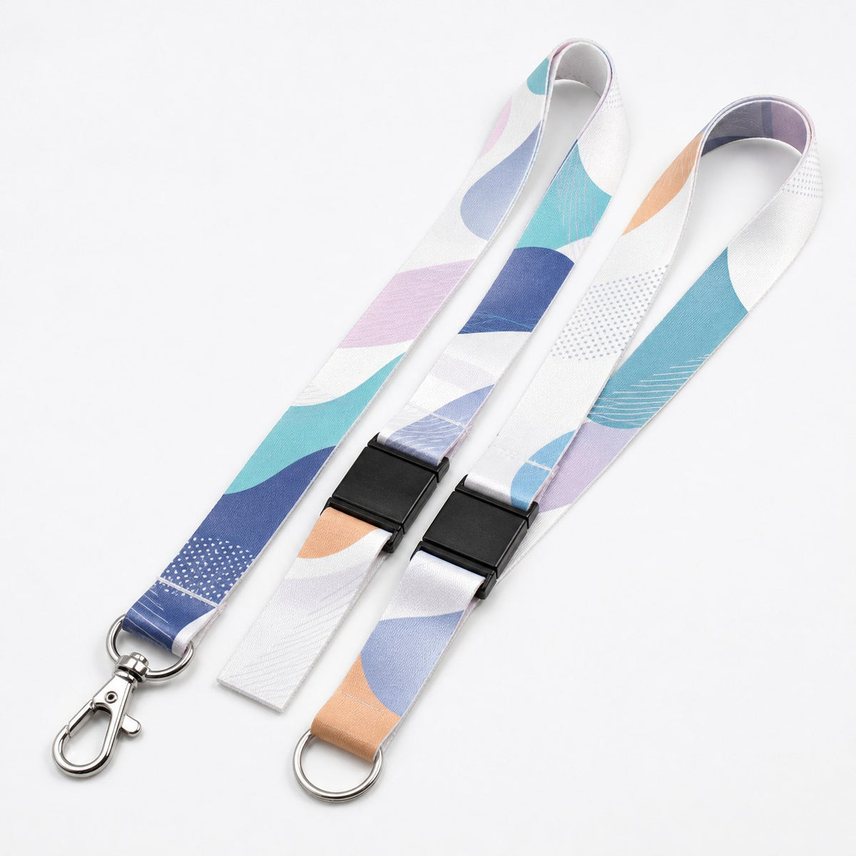 Duo-Lanyards mit Sicherheitsverschluss, 20 mm Schlüsselbandbreite, einseitig bedruckt