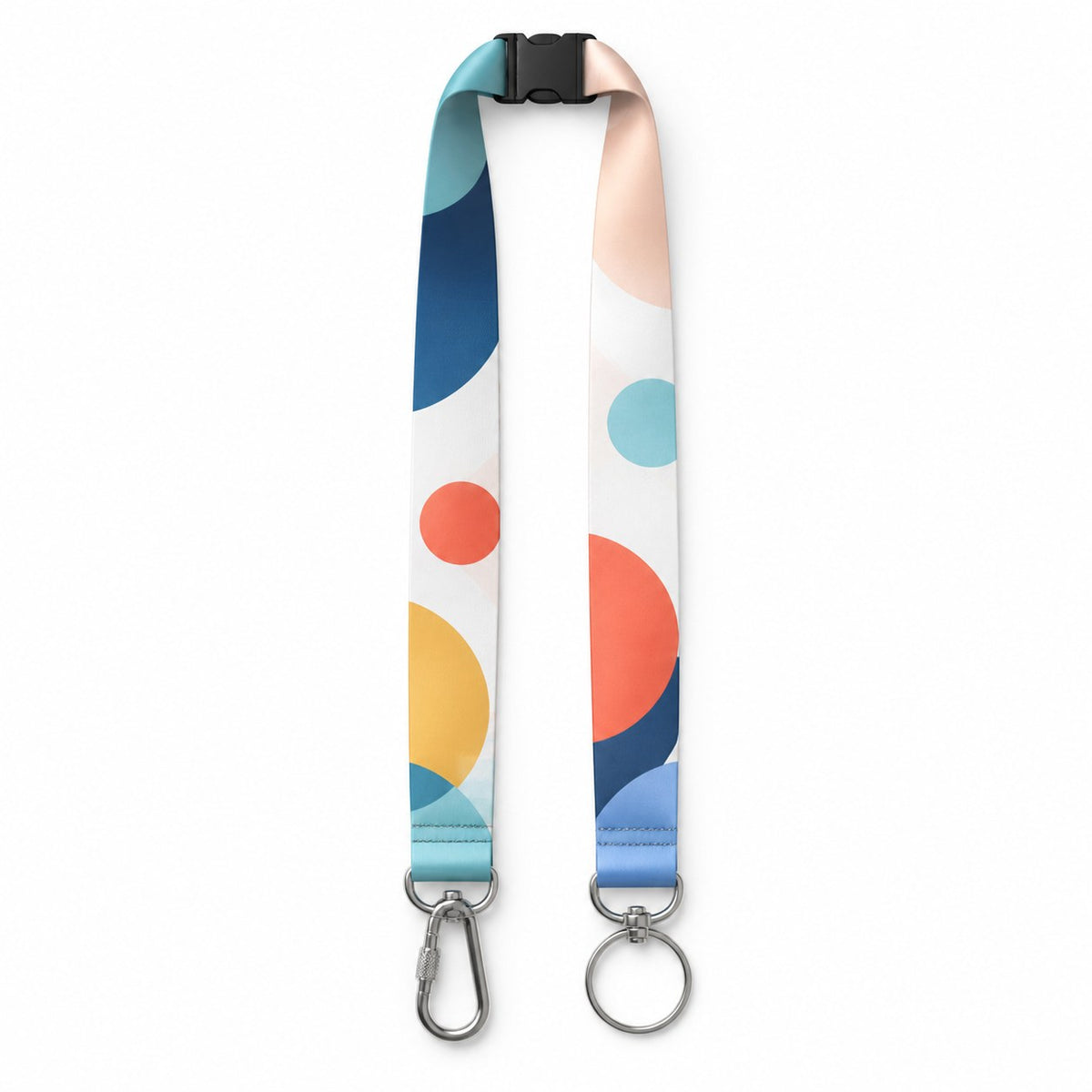 Duo-Lanyards mit Sicherheitsverschluss, 25 mm Schlüsselbandbreite, beidseitig bedruckt
