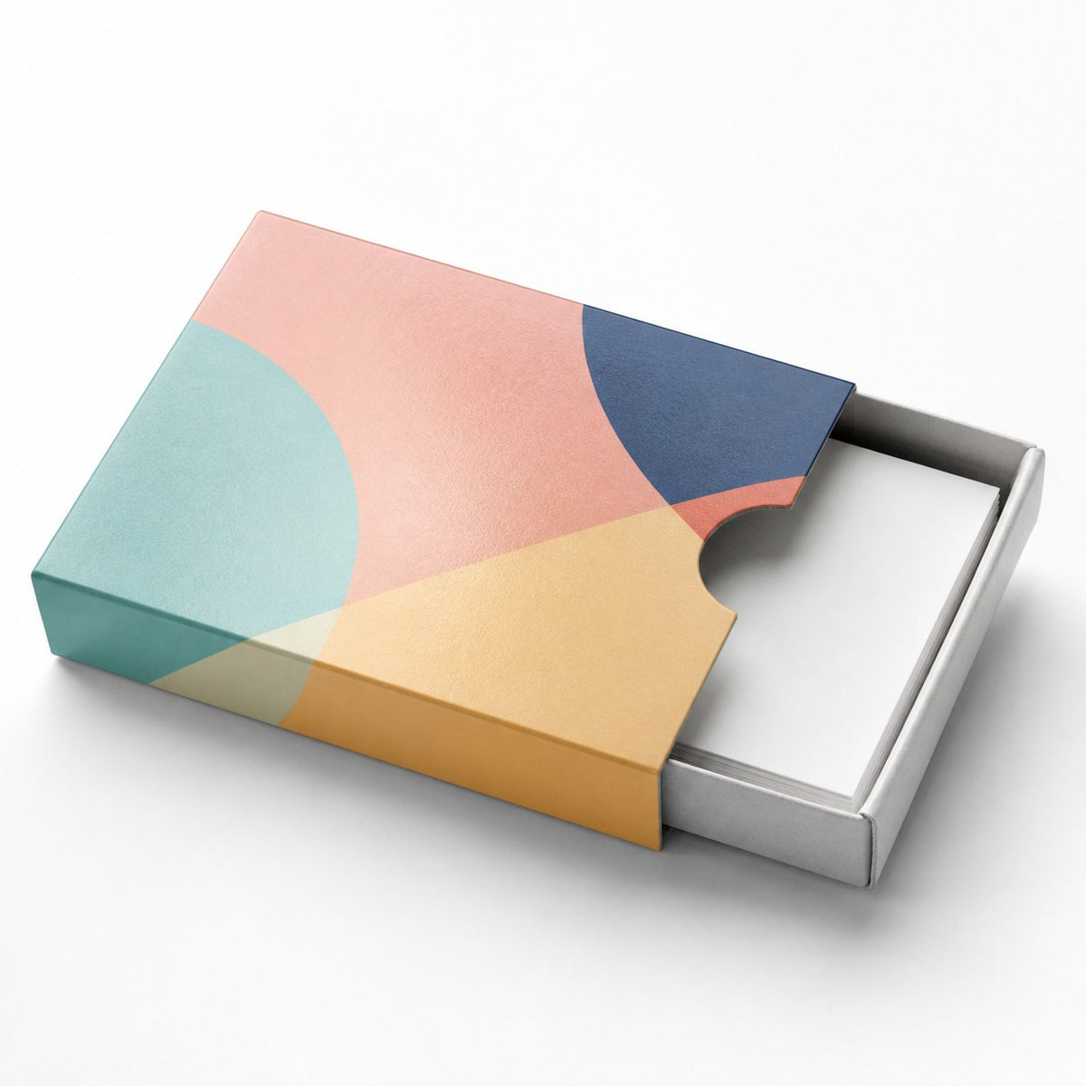 Kartenhülle Schuber 9,0 x 6,0 cm mit einseitiger Mattfolienkaschierung, 4/0-farbig bedruckt