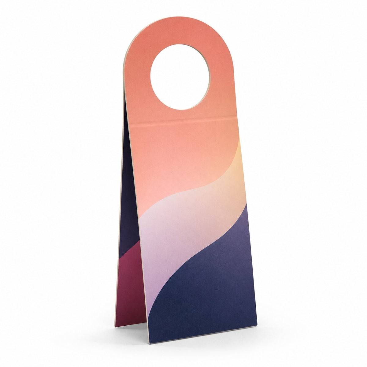 Flaschenanhänger 71 x 190 mm mit Falz, beidseitig bedruckt, mit Softfeel-Folie