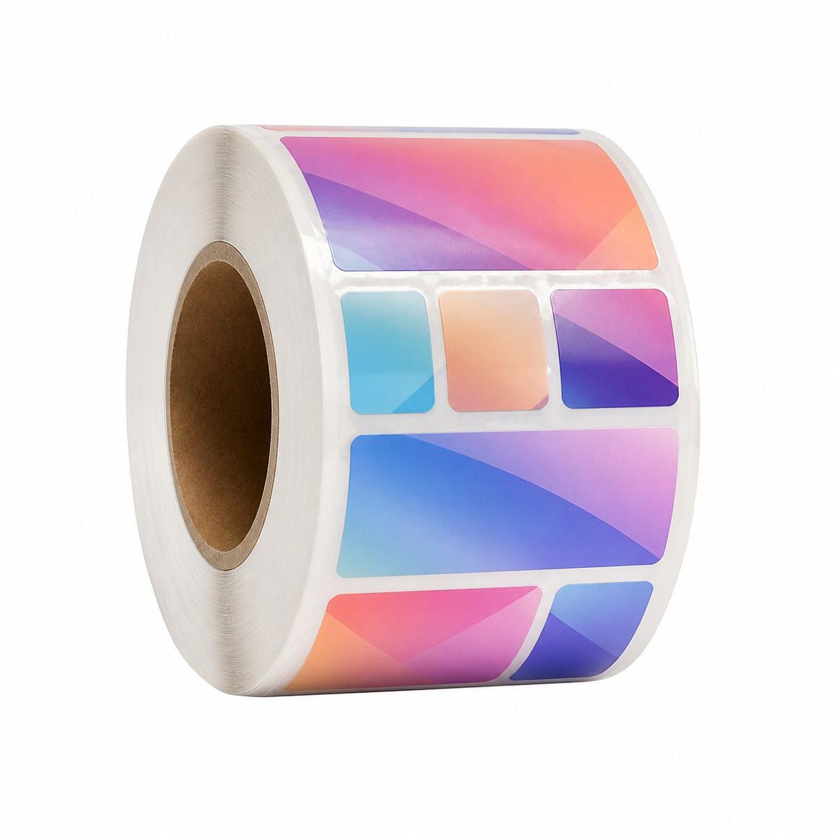 No Label Look Etiketten auf Rolle mit freier Grösse, rechteckig
