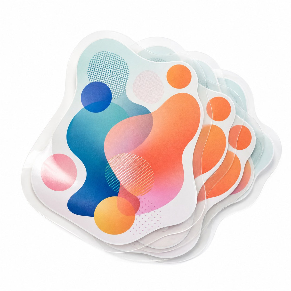 Hochwertiger Textiltransfer in Frei-Form, einseitig weiss bedruckt