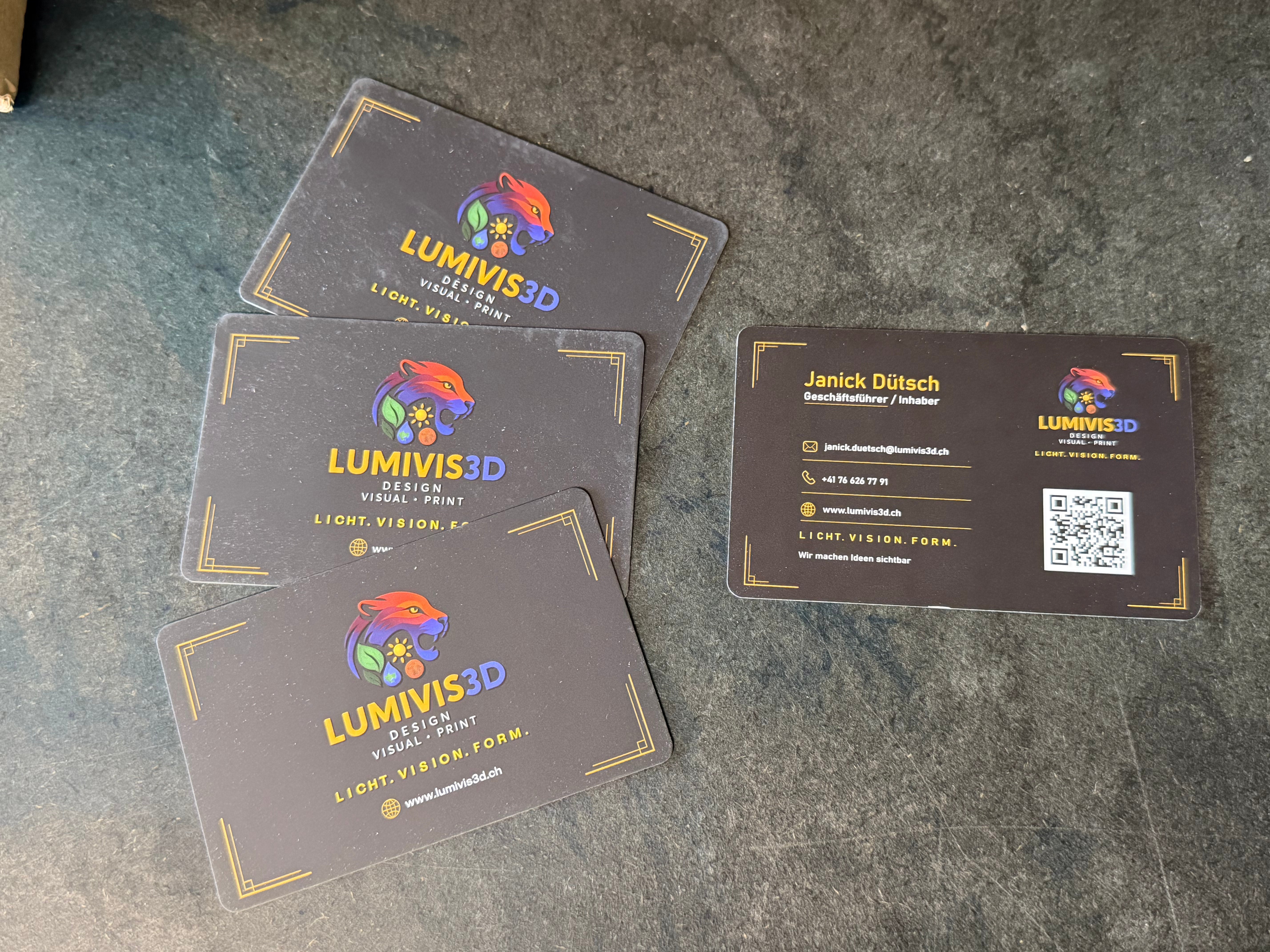 Starke Visitenkarten für Lumivis 3D