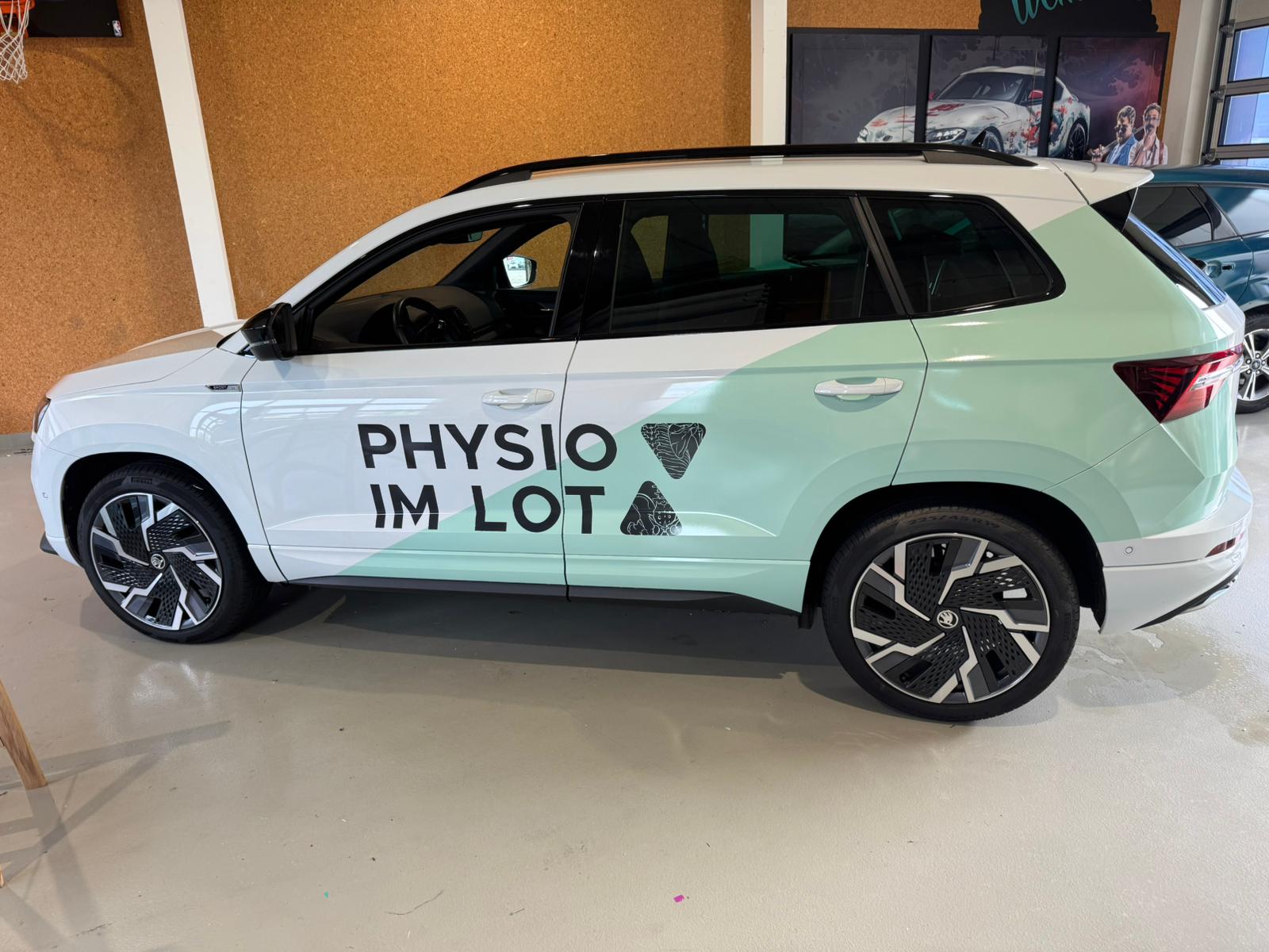 Leichte Designanpassung beim Autowechsel. Neue Beschriftung für Physio im Lot