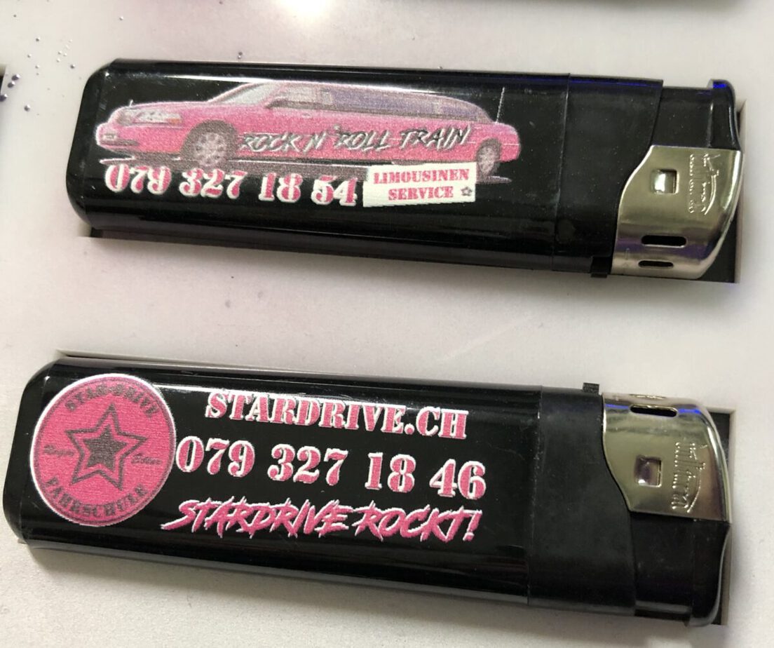 Feuerzeuge für den Limousinenservice der Fahrschule Stardrive