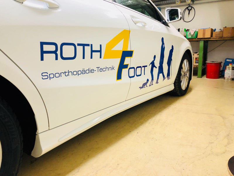 Autodesign und Beschriftung für Roth4Footh aus Herisau
