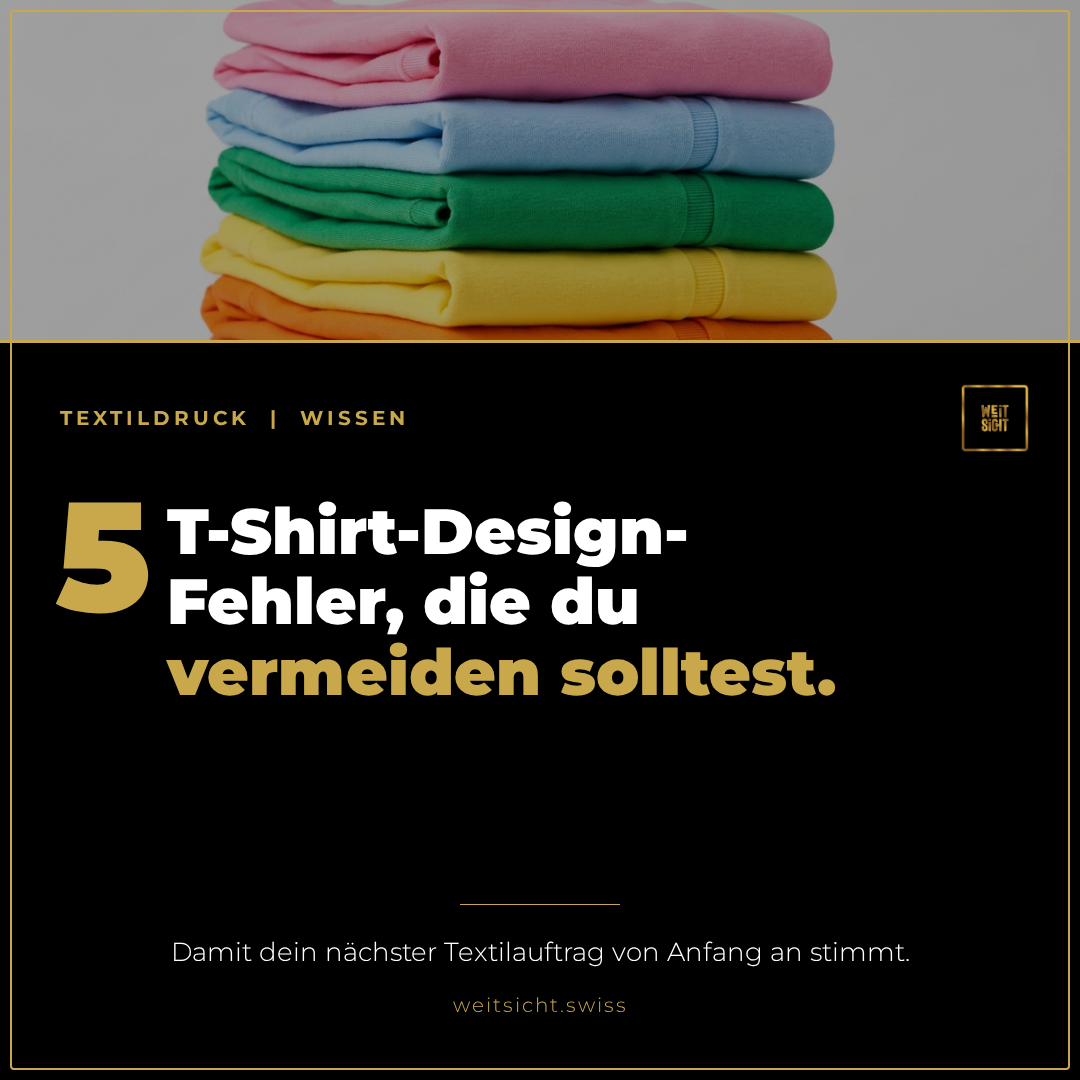 5 T-Shirt-Design-Fehler, die du vermeiden solltest