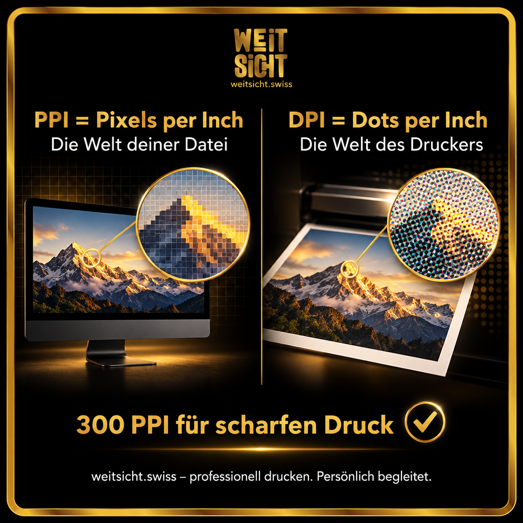 PPI vs. DPI: Was ist der Unterschied – und warum ist das wichtig für deinen Druck?