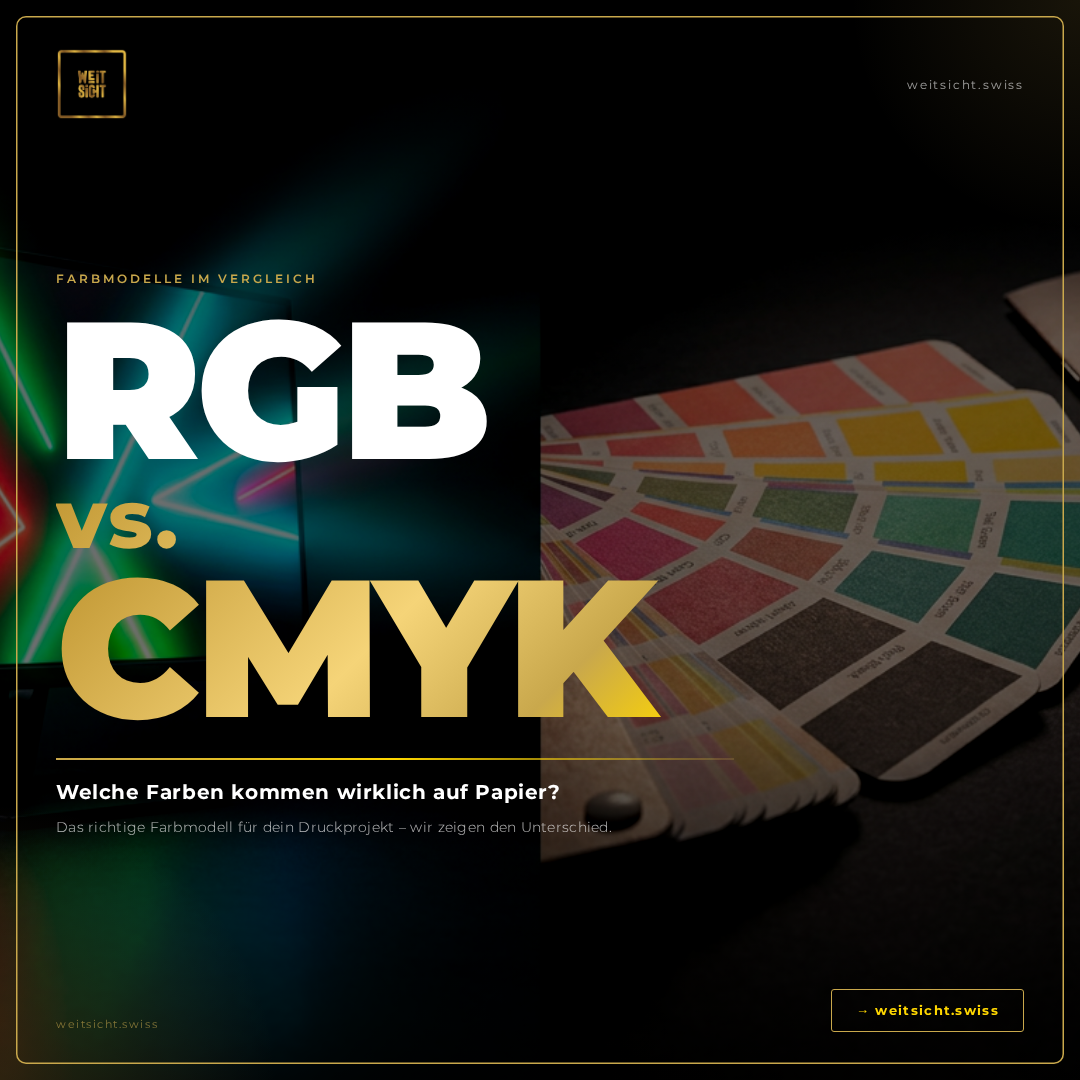 RGB vs. CMYK  Der Unterschied entscheidet – für jedes Druckprojekt.